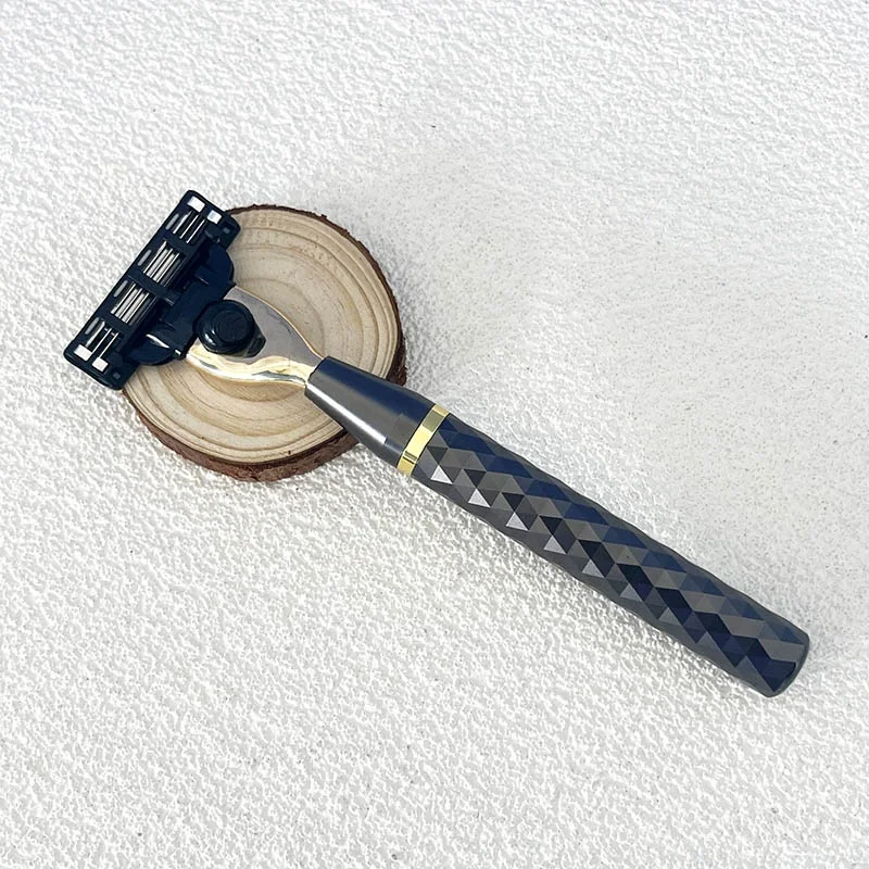 Metal 3 Blade Safety Razor Compatible With Gillette System Man Triple Shaving Metal Razor