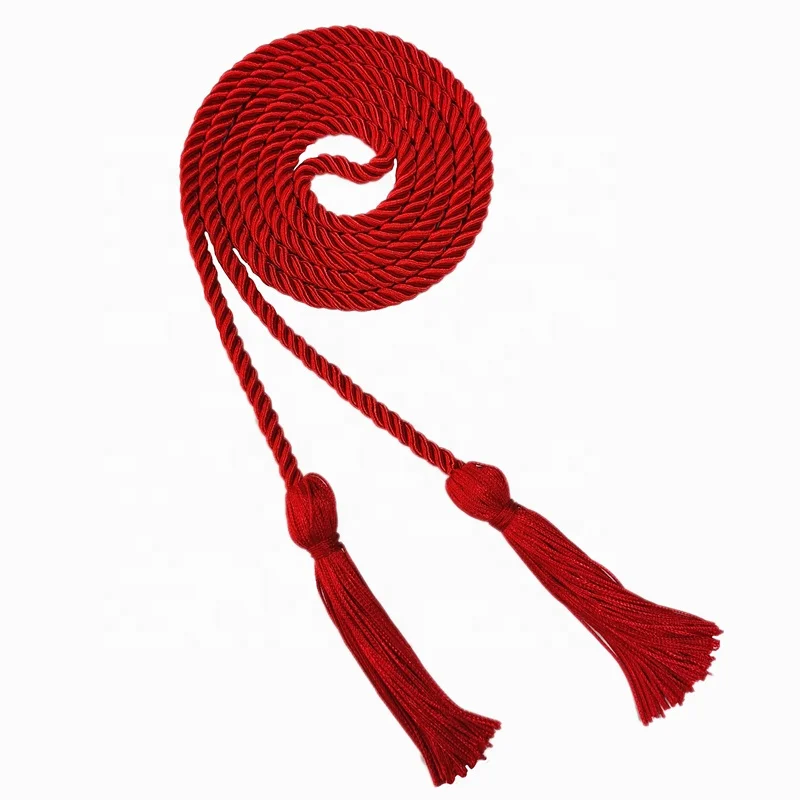 
Factory directly Wholesale solid color college graduation honor cords 