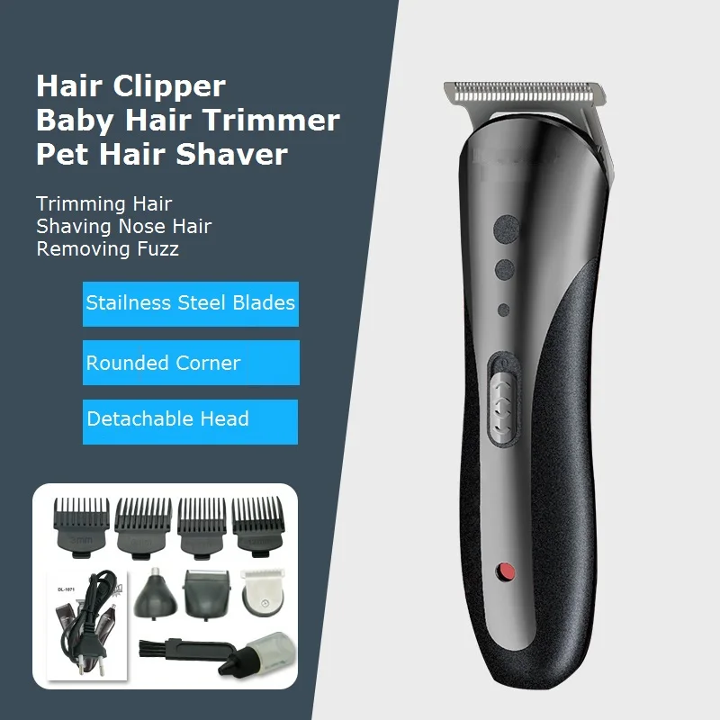 rechargeable electric trimmer hair cut machine electric hair clipper trimmer men nose beard hedge razor set cordless baby shaver