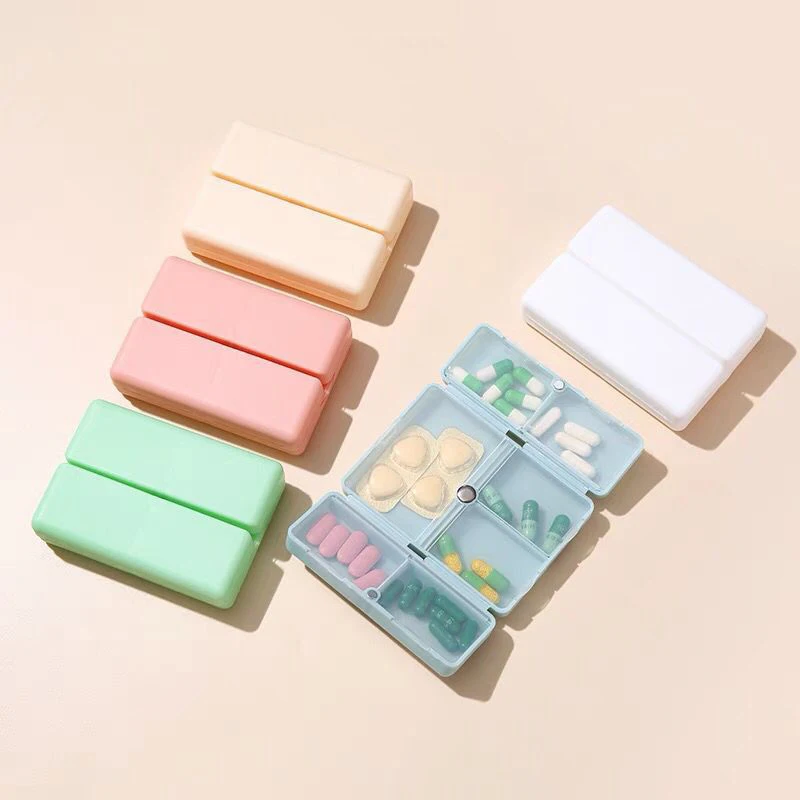 Portable 7 Grid Plastic Cute Pill Box Pill Travel Medicine Box Pill Storage Cases