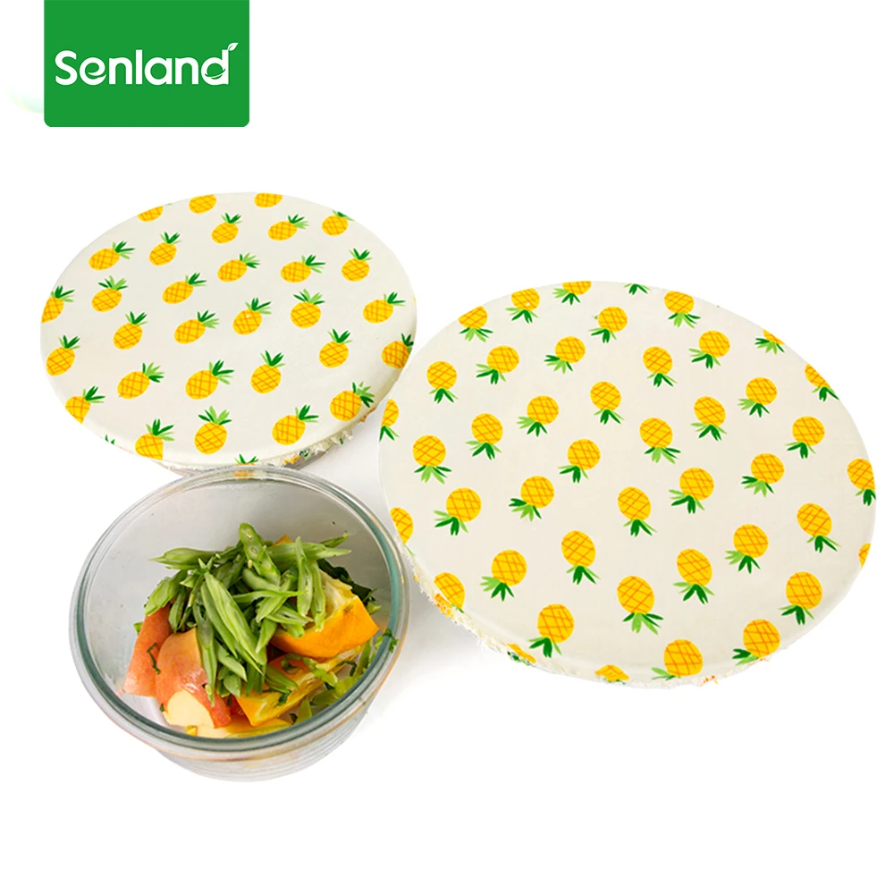 Eco-Friendly Reusable Washable Organic Cotton Fabric Food Bowl Cover