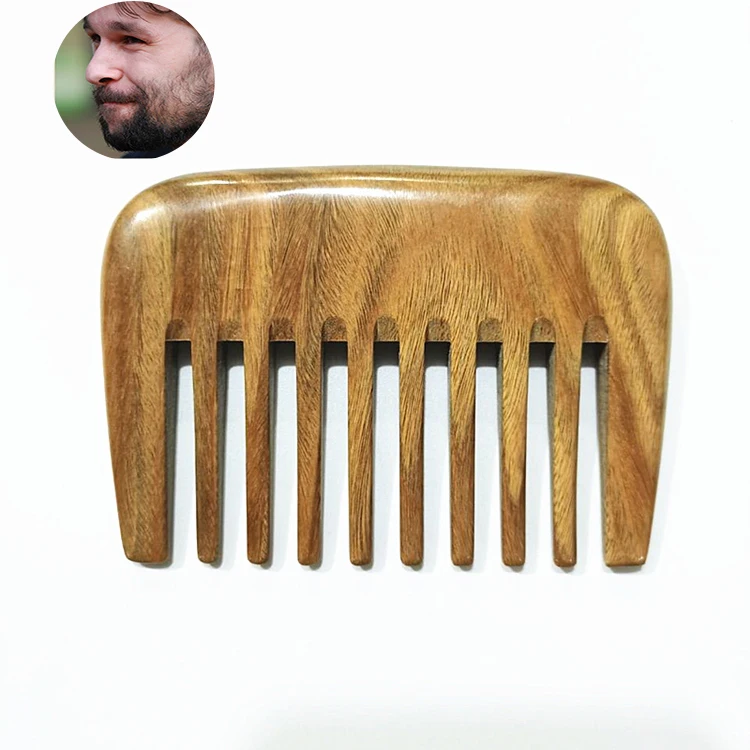 Popular hand make high quality sandal wood custom beard comb for men