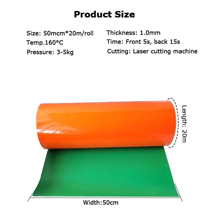 Vinyl Supplier High Elasticity Double Color Vinilo Textil Htv 1mm 3d Tpu Thick Heat Transfer Vinyl