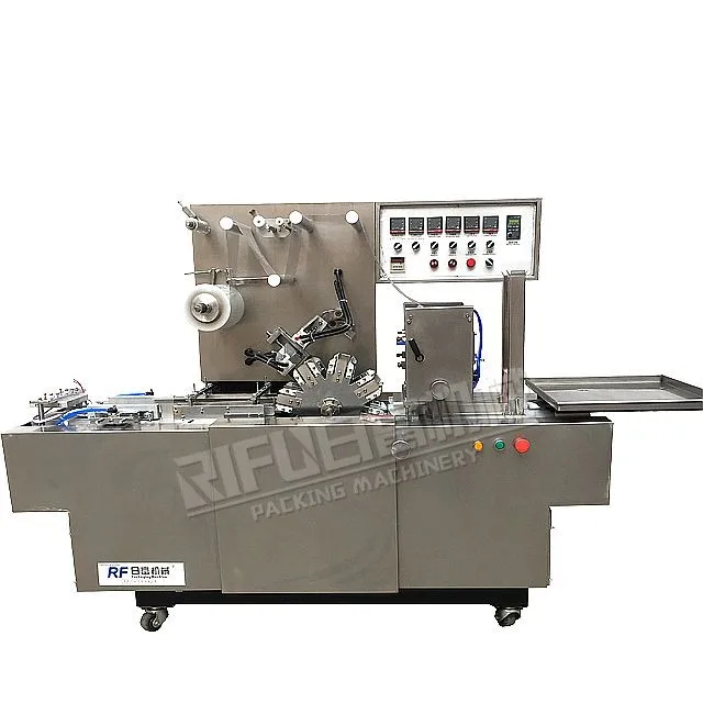 Guangzhou factory semi automatic cellophane wrapping machine for perfume box case