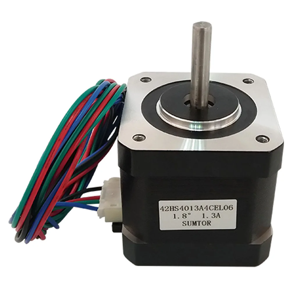 42HS4013A4CEL06 40mm 1.3A 12v hybrid nema 17 2phase stepper motor plug 600mm wire black spray-paint