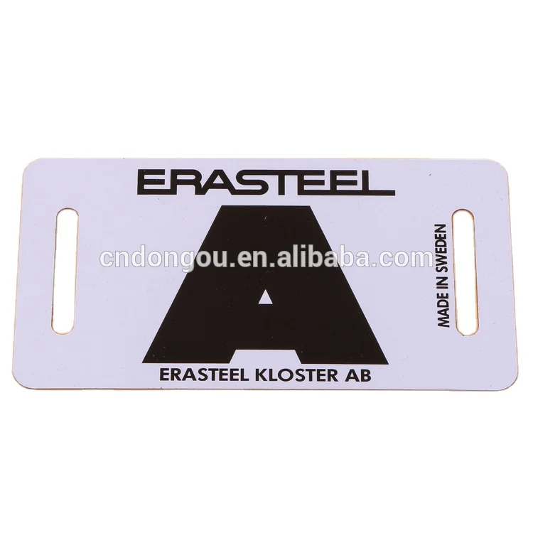 Customized UV printing metal blank sign tag for equipment machine