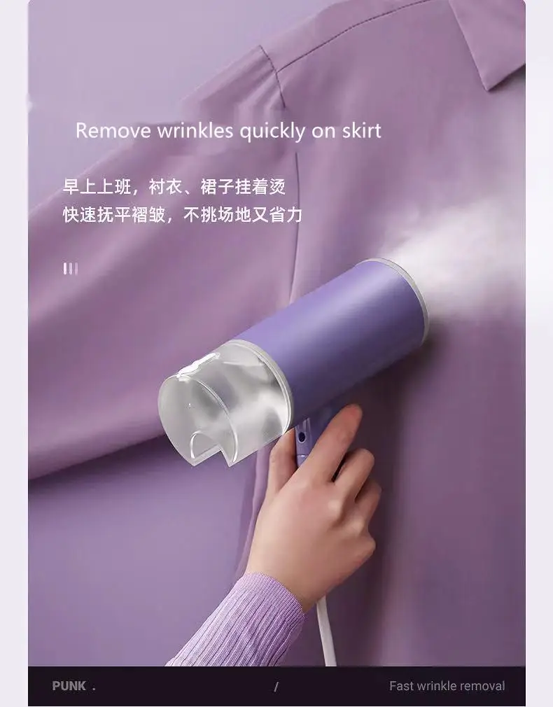Foldable Garment Steamer 130ml Portable Handhold Fast-heat Vertical Iron Machine For
