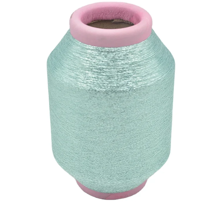 Popular Promotional Various Durable Using Silver Metallic Yarn Golden Knitting Embroidery