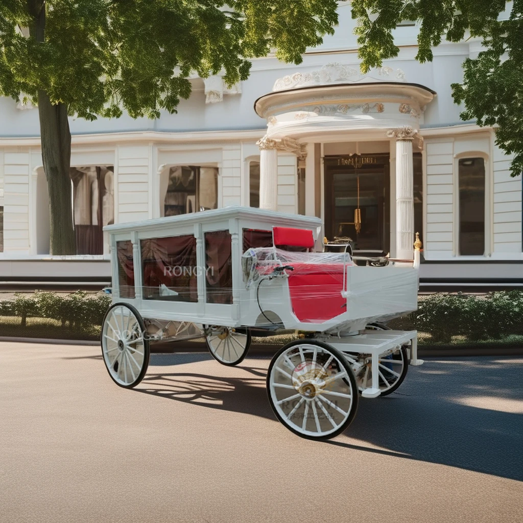 Customized funeral horse carriage/classic funeral supply/ A Horse-Drawn Carriage Hearse