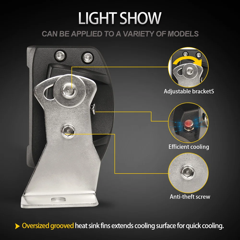  Новые светодиодные фары ближнего света строба 22 большие размеры 32-42 дюймовый дальнего 3 ряда 4x4 грузовик 12V 24 вольт постоянного тока Пульсация белого Янтарный автомобилей светодиодный свет бар для внедорожников