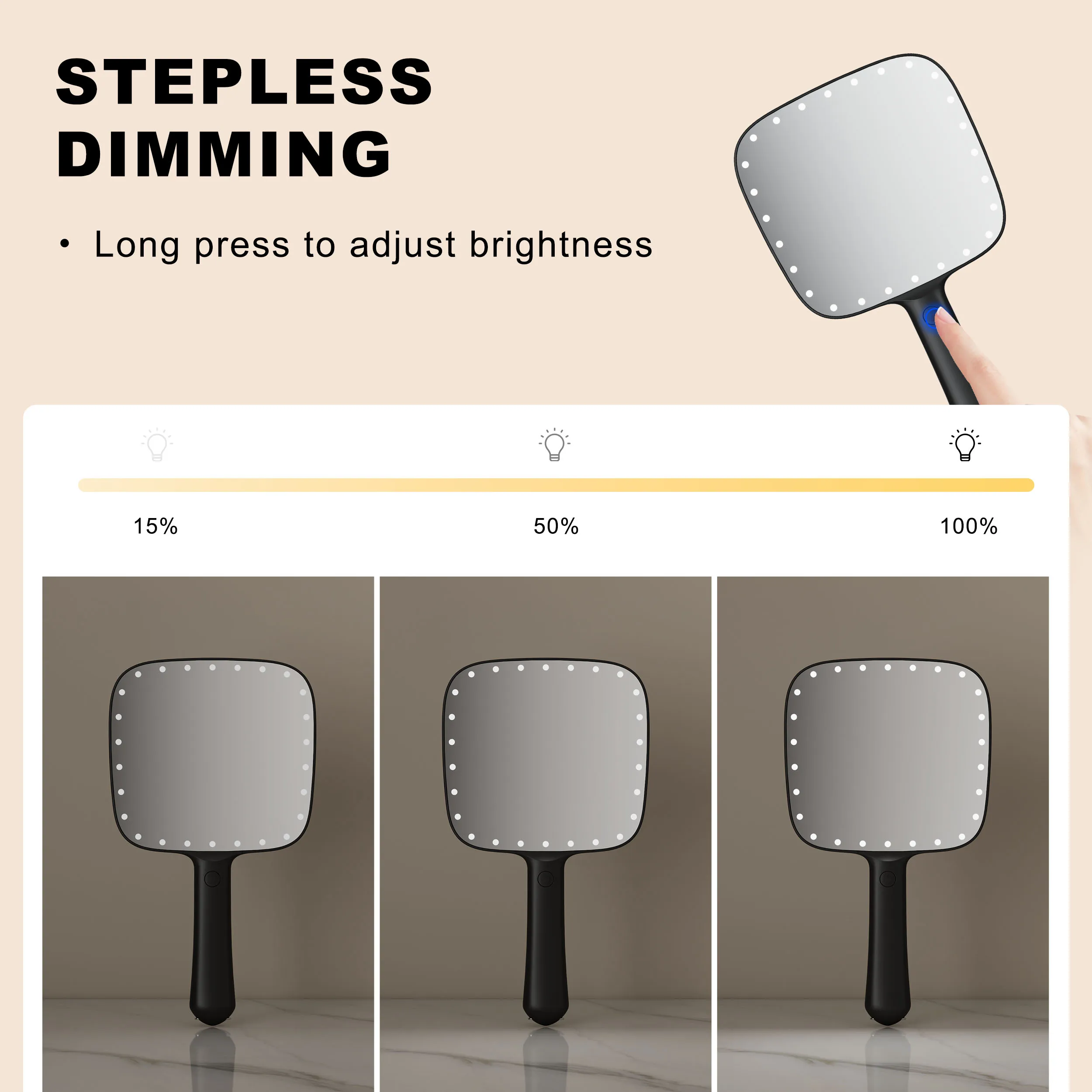 Косметическое зеркало для макияжа с подсветкой