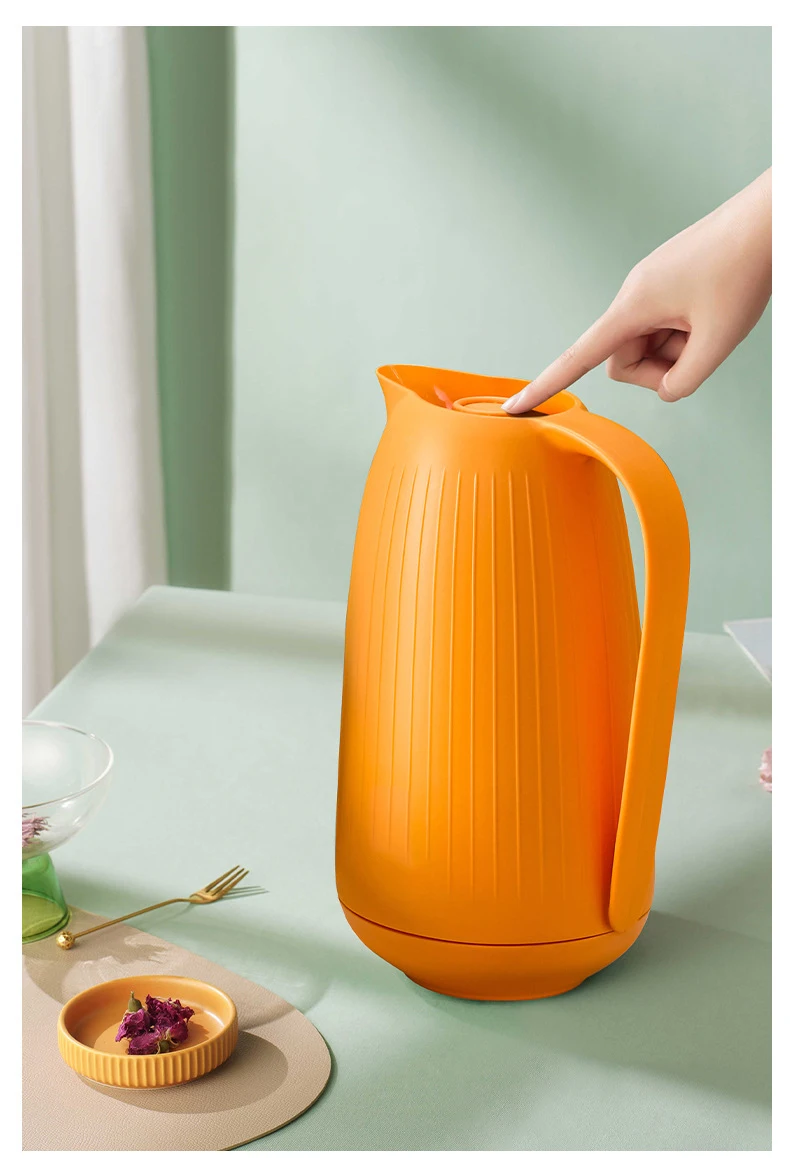 New Arrival classic Arabic Thermos Coffee Dallah Pot 1000ml Luxury Vacuum Glass Flask Tea Pot water carafe