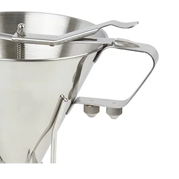 
Stainless Steel Waffle Pancake Batter Dispenser Oil Funnel Octopus Balls Tools,Meatball Funnel With rack 