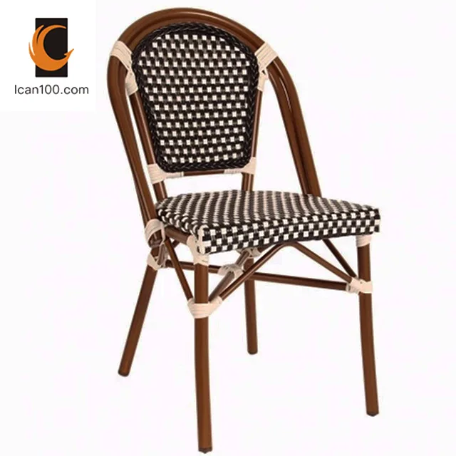 Provincial Style Retro Rattan Wicker French Cafe Dining Chair Restaurant chaises cafe chair furniture restaurant sillas