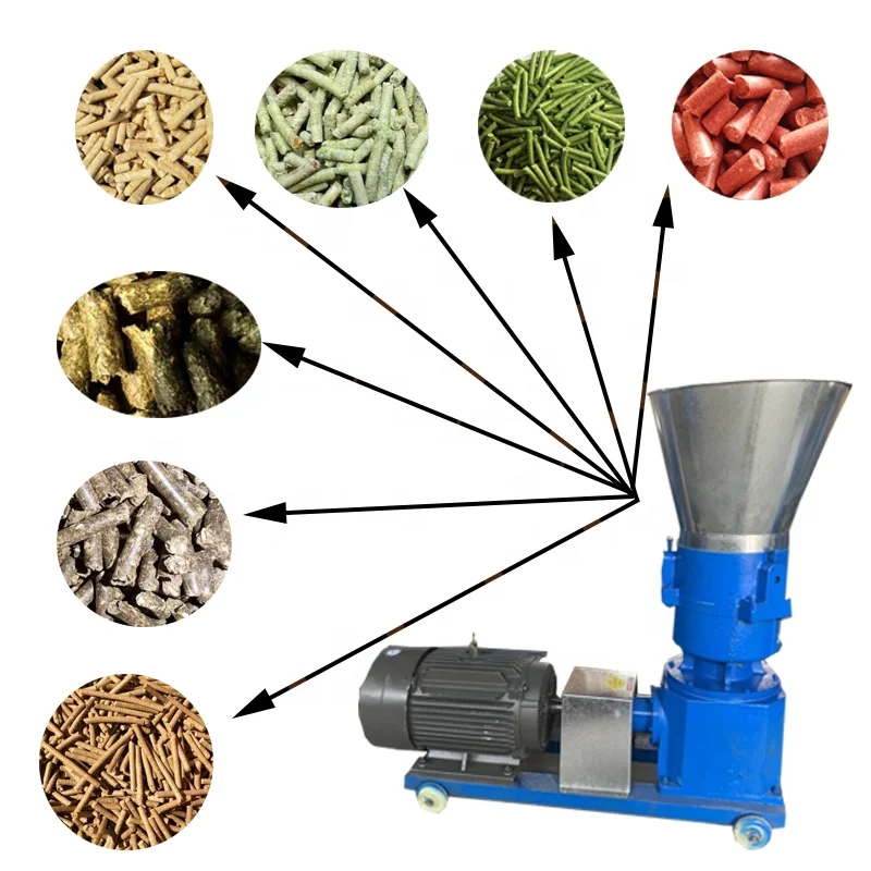 Animal poultry fish pig cattle cow sheep chicken feed pellet mill making machine small feed pellet machine Malaysia for sale