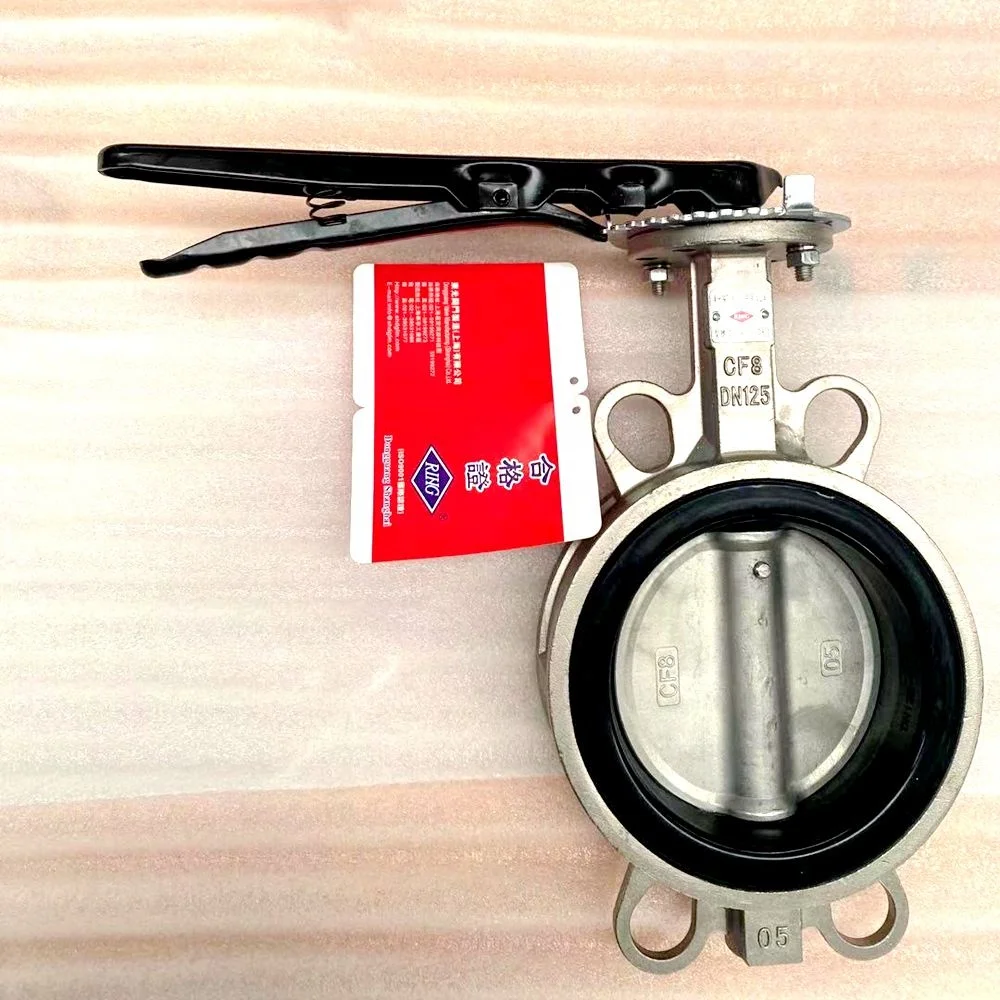 
DIN Food Grade SS Clamped Butterfly Valve with Stainless Steel Handle Valve 