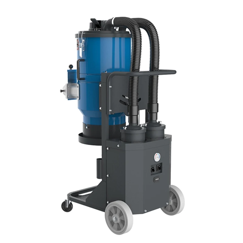 
Two Ametek engine concrete polishing dust free vacuum cleaner 