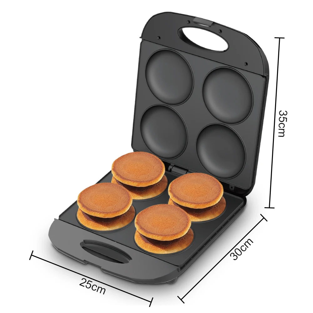 RAF New Automatic Non-Stick Breakfast pancake 4 Slice Cake Cop Muffin Mini Cupcake Maker Arepa Maker