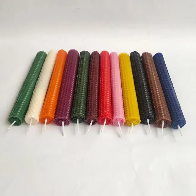 Organic beeswax luxury handmade pillar candle design candles for gift