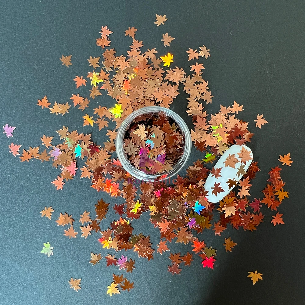Wholesale Holographic Fall Leaves Nail Art Glitter Autumn Decorations