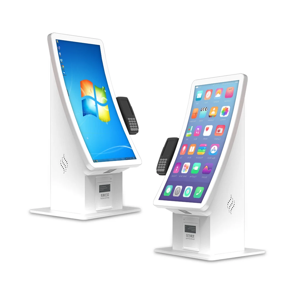 2023 hot sale pos holder camera scanner terminal printer desktop kiosk for self-service atm kiosk capacitive outdoor