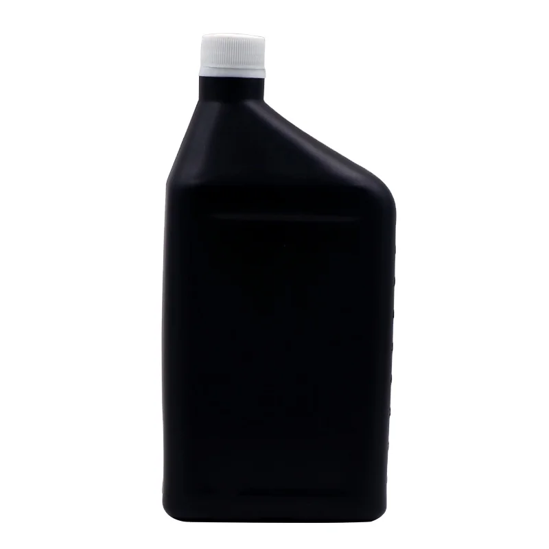 High Quality 1000ml Plastic Engine Oil Bottle Lubricant Motor Oil Flat Bottle Packaging Chemical