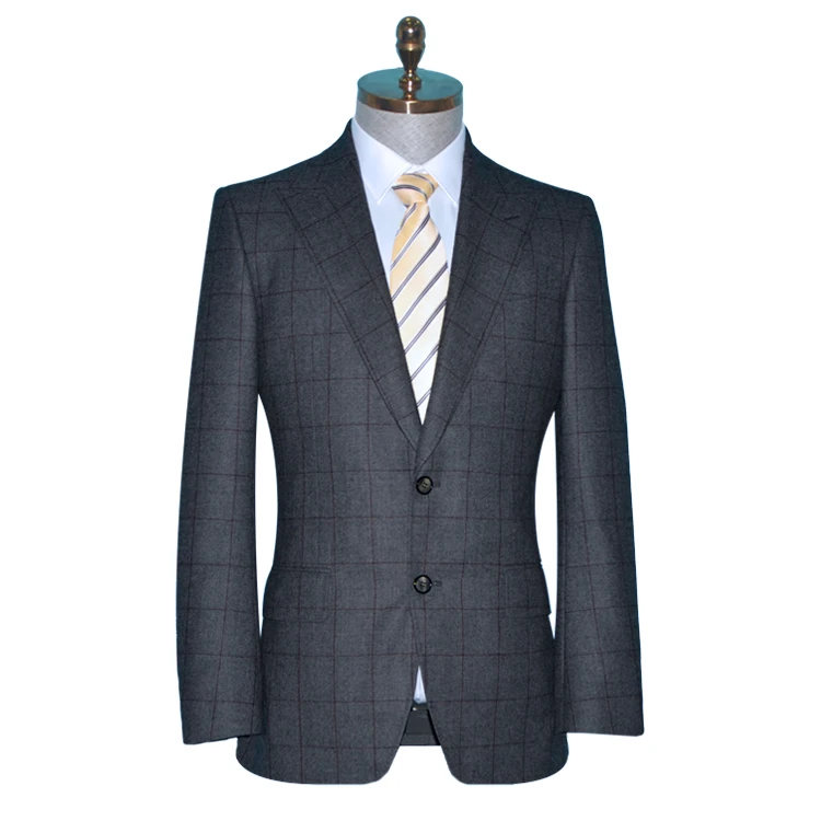 wholesale bespoke suit jacket 100% wool fabrics man suit with single-breasted 2 button