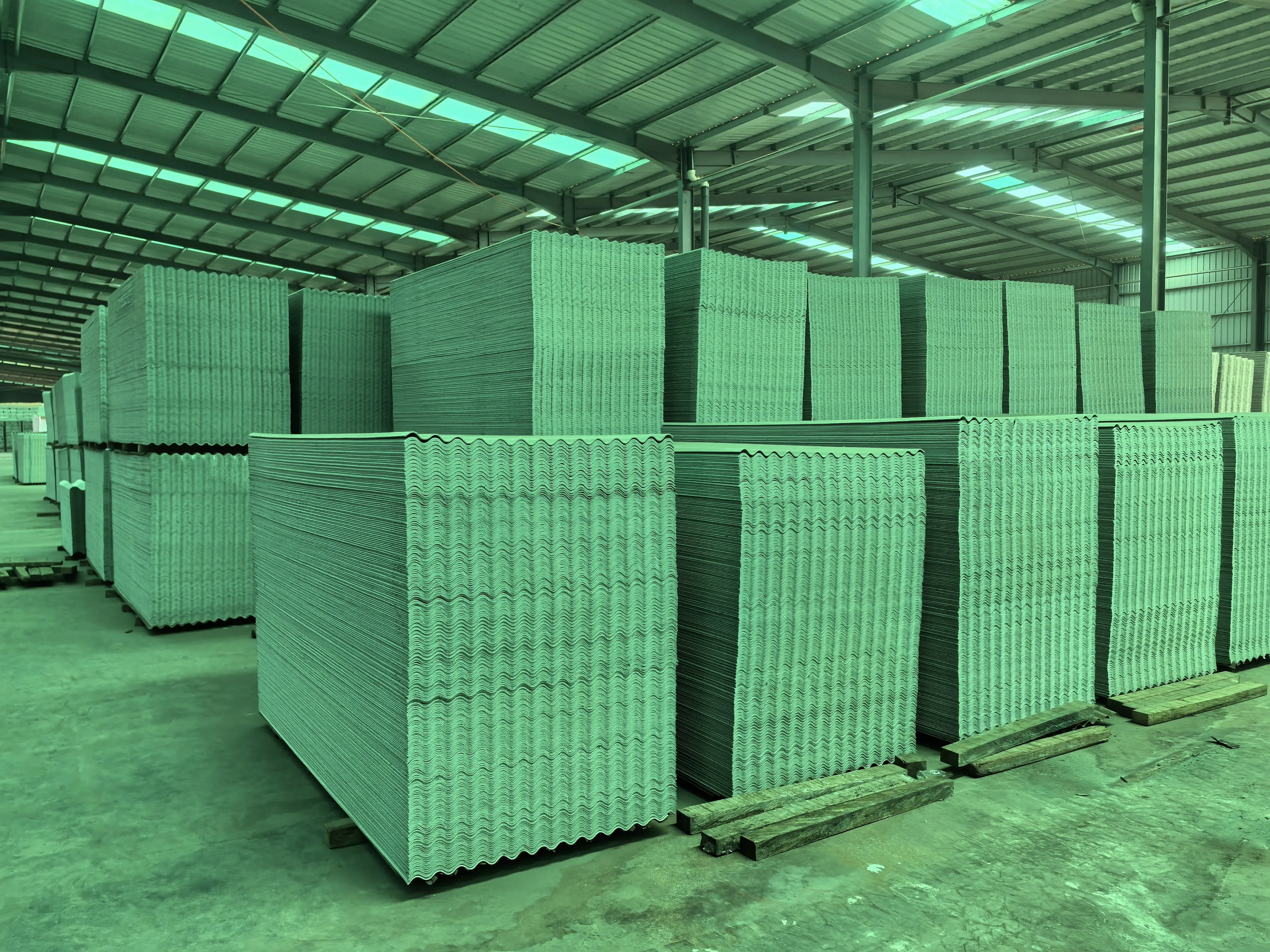 KUNDA 2024 Africa Local Factories Coast Roofing Cement Fiber Tiles 4*1050*2400 Local Factory Benin Factory Stock On Sale now