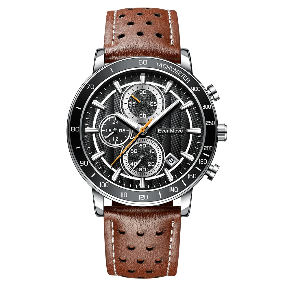 ODM Silicon Band Waterproof Sports Watch Luxury Japan Quartz Chronograph Movement Mens Watches in Wristwatches