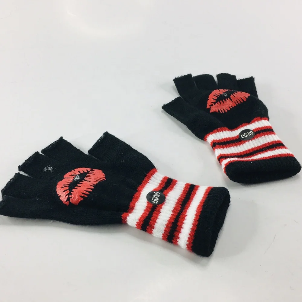 Valentines Day Knitted Mitten LED Lighted Gloves