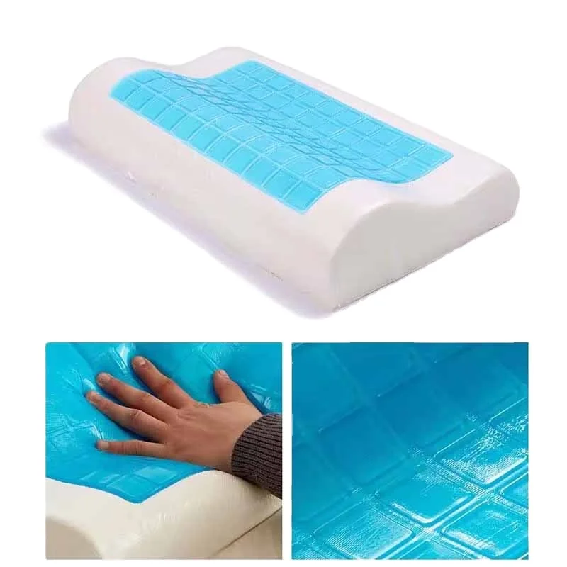 Detachable Memory Cotton Gel Bed Pillow Summer Cool Memory Pillow Contouring Neck pillow