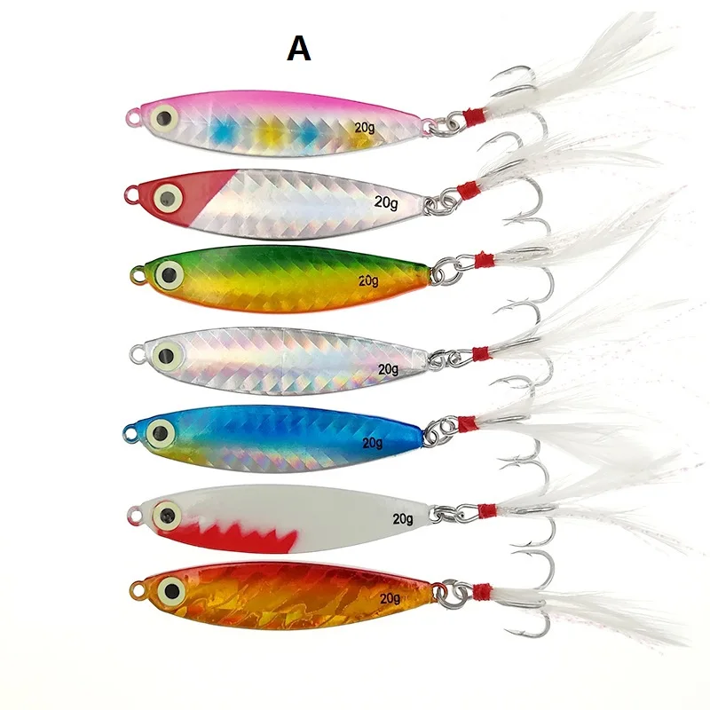 2020 Hot Products10g 15g 20g 30g metal slow jigging lure saltwater with lead fishing lure