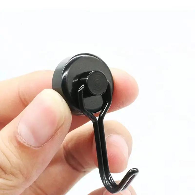 Powerful magnet metal punch-free black silver traceless hang tool magnetic rotating hook