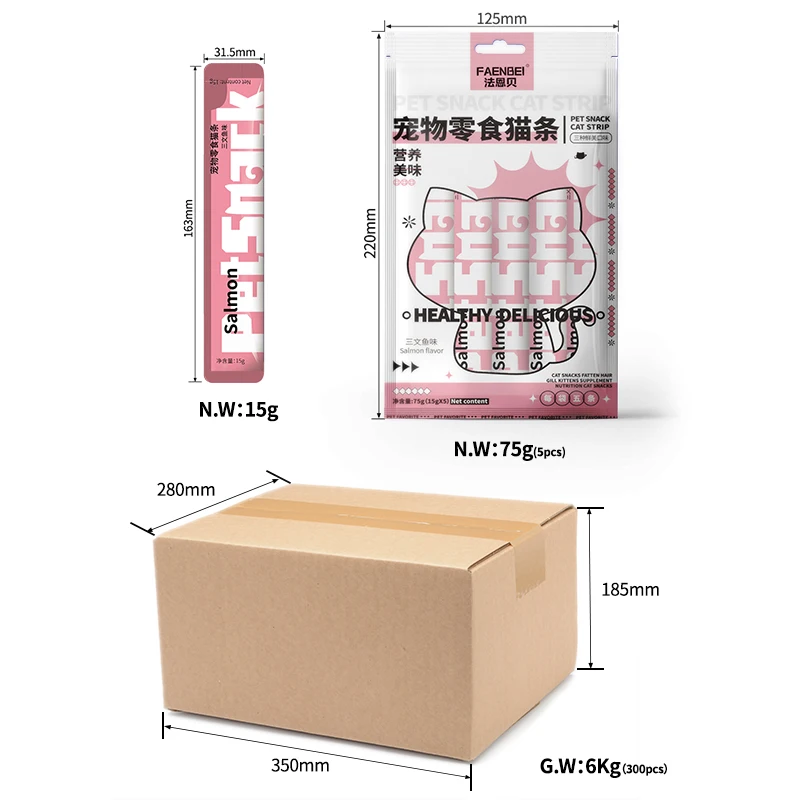 Private Label Pet Snack Salmon Tuna Fish Cat Creamy Treats Wholesale Wet Cat Food Cat Treats