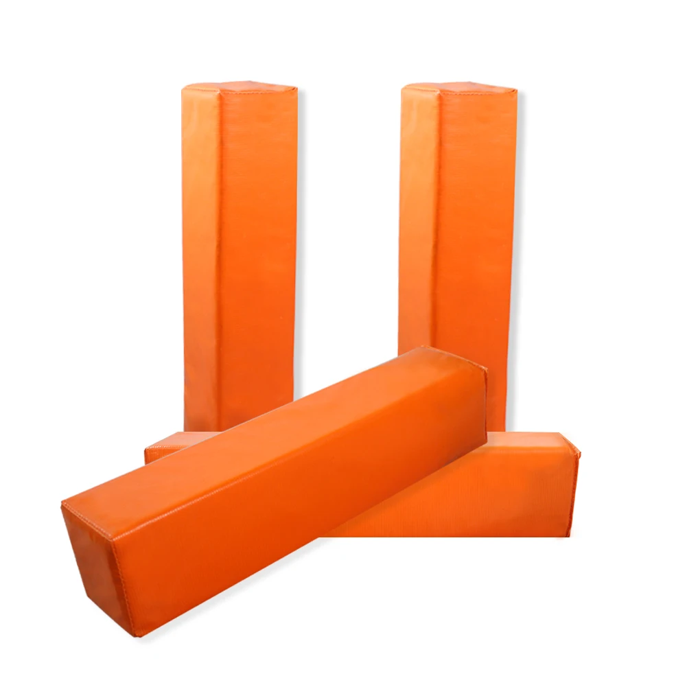 GIBBON Weighted Foam Football Pylon Marking Cone 4pk Orange Football Endzone Field Marker for Sport Drill Practice