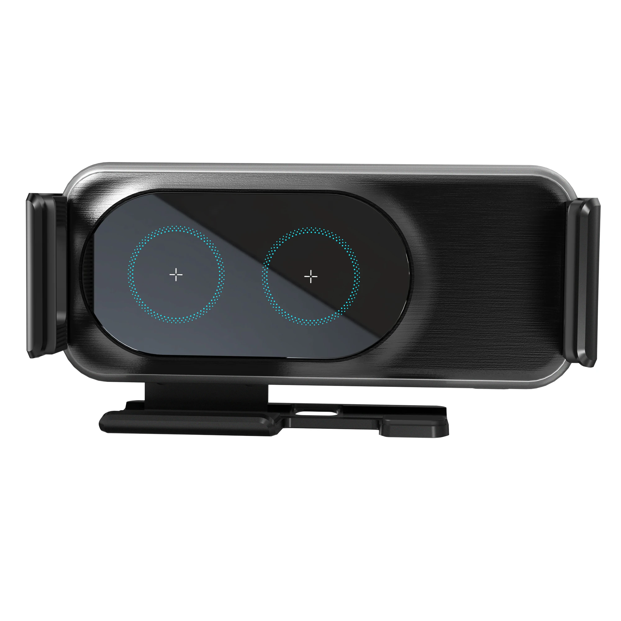 2 coil kc certified 15W rotate wireless car charger for iphone/samsungzflip/zfold