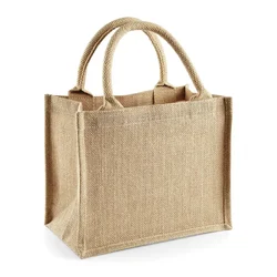 With Pink Ribbon Strap With Logo Printed Hessian Burlap Jute Tote Bag Wholesale For Advertising