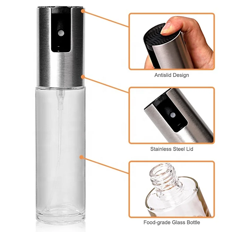 Saving Stainless Steel Olive Kitchen Oil Spray glass Bottle for cooking BBQ Cooking Tools