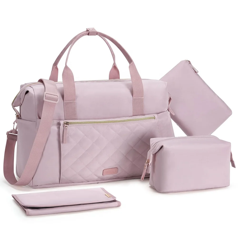 Manufacturer Custom New Large Capacity Waterproof Maternity Hospital Mommy Carry Baby Diaper Tote Bag Set With Changing Pad