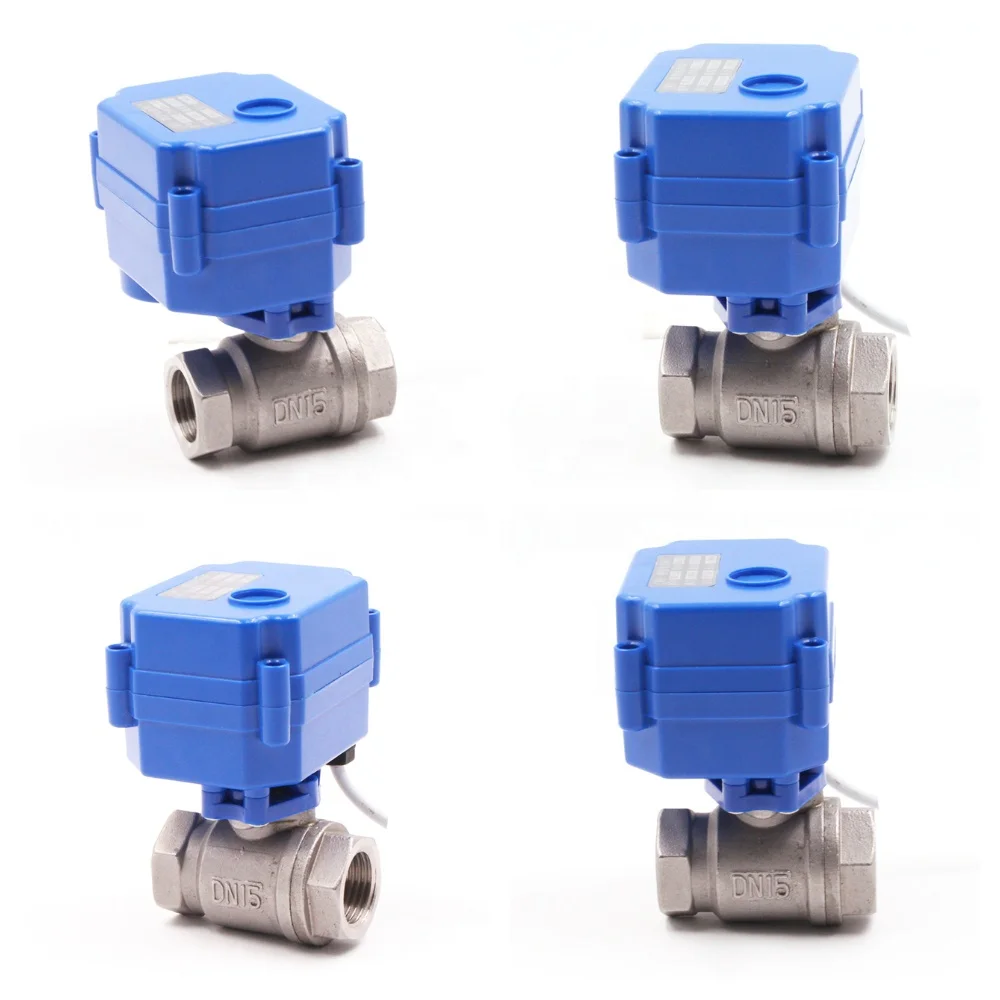 CWX-15N stainless steel electric ball valve DC12v DC24v AC220v electric motorized ball valve