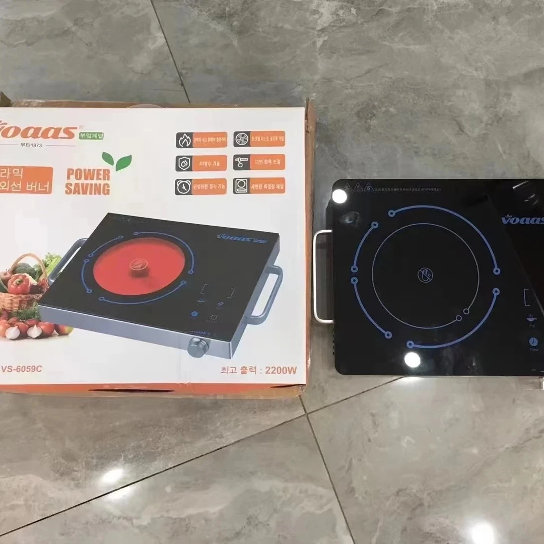 Hot sale 2200w single burner multifunctional  glass electric ceramic stove