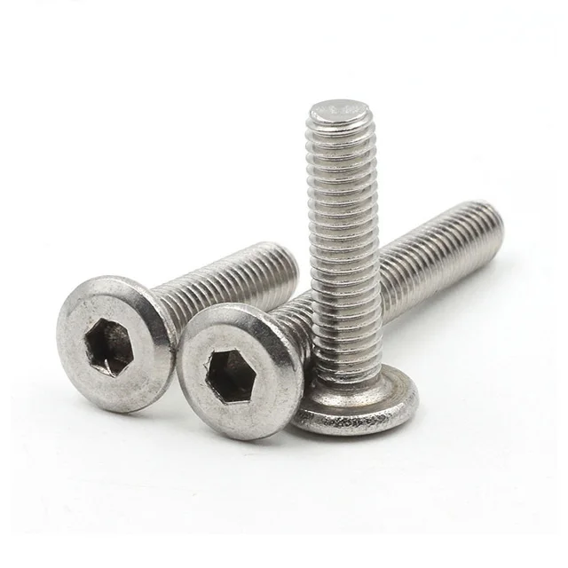 M6 M8 Flat Round Head Bold SS Allen Hex Drive Furniture Chair Bolts Thread Rolling Machine Company