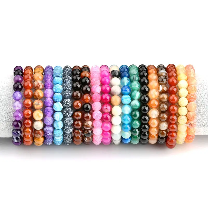 Wholesale Natural 4mm 6mm 8mm 10mm Precious Gemstone Healing Crystal For Men and Women Bracelet