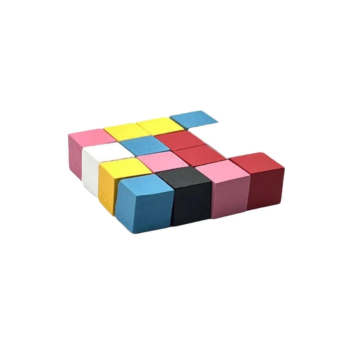 100pcs Small Color Wooden cube building blocks child mathematics teaching aids toy