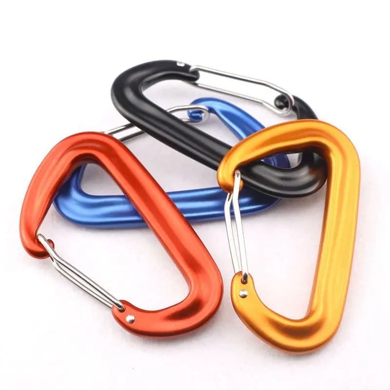 Chinese Rigging Manufacturer Supply Heavy Duty Aviation Aluminum 12KN Wire Gate Super Durable Screwgate Locking Carabiner