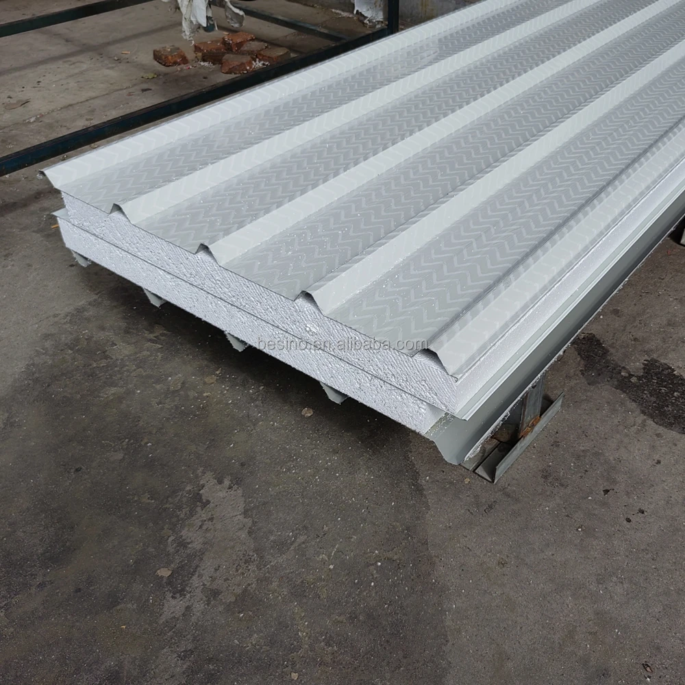 Thermal Insulation Eps Sandwich Panels Suppliers Roof Sandwich Panel Soundproof Insulated Steel 50mm Ral 9002 Eps Sandwich Panel
