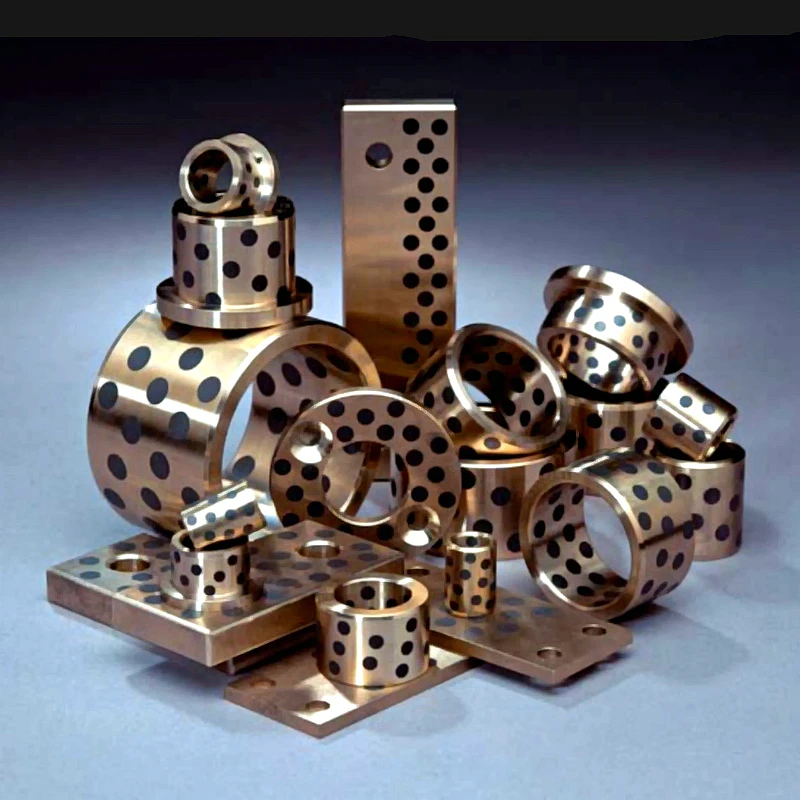 JDB graphite insert casting bronze bush, brass graphite bush, copper graphite JDB solid bush