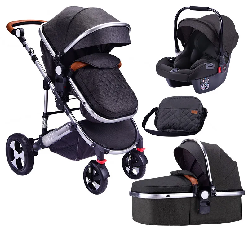 En1888 Certificate Foldable Baby Carriage Crystal Favors 2 in 1 Pram
