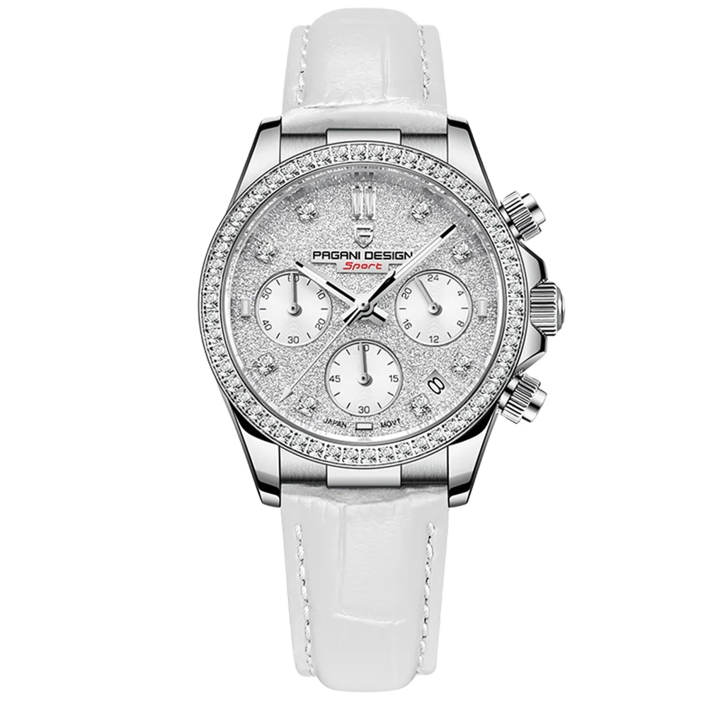 Multi functional 36MM Ladies Quartz Watches PAGANI DESIGN 1730 Fashion Luxury Sapphire Glass Watch Women Gift montre homme