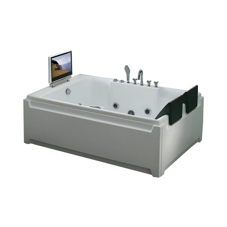 Hot Sale Large Size 2 Person Acrylic Free Standing Bathroom Massage Spa Whirlpool Bathtub Freestanding Classic Massage Bathtub